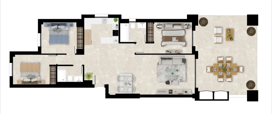 Solemar — Penthouse 3 sypialnie
