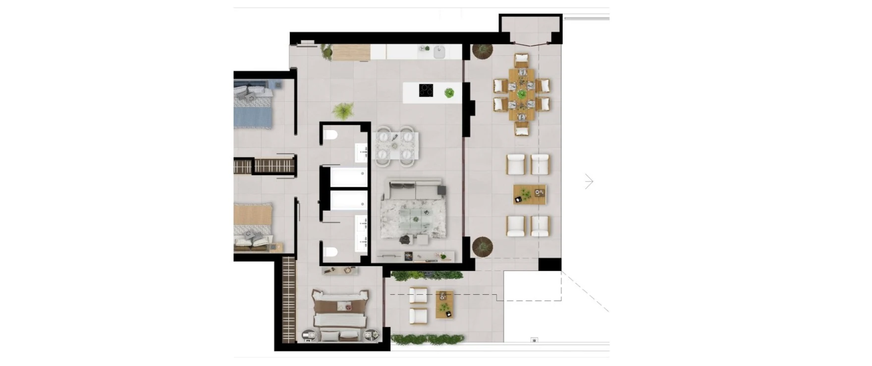 Almazara Gardens — Apartament 3 sypialnie