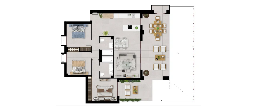 Almazara Gardens — Parter 2 sypialnie