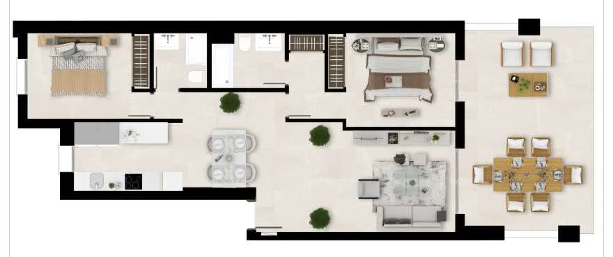 Sunny Golf — Apartament 2 sypialnie