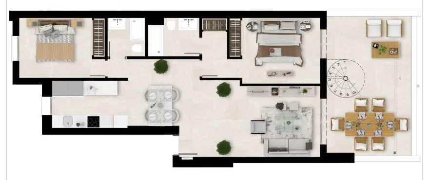 Sunny Golf — Apartament 2 sypialnie